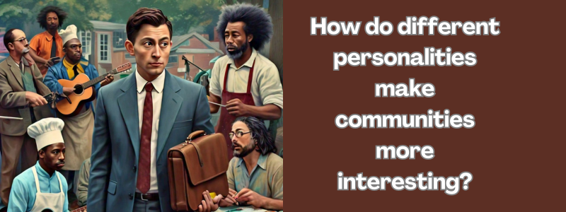 How do different personalities make communities more interesting?