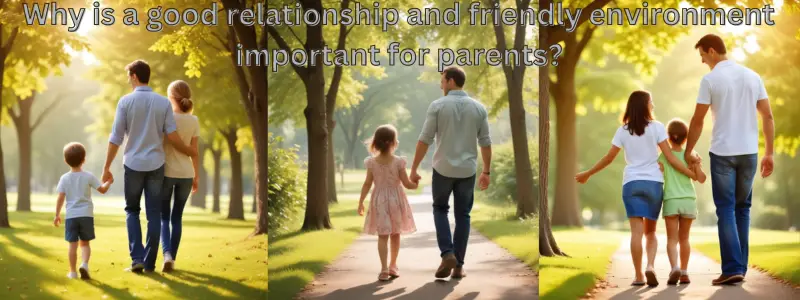 Why is a good relationship and friendly environment important for parents?
